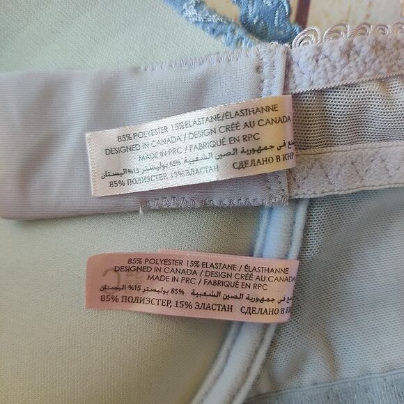 Pair of La Vie en Rose lace overlay bras sz 34C - Picture 8 of 8